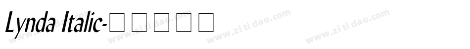 Lynda Italic字体转换